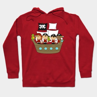 pirates on pirate ship Hoodie